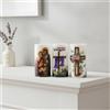 3 Pezzi Candela LED con Immagini Religiose Elettrica Lumino Votivo Luce Calda