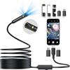 DPduct Endoscopio per Smartphone,Sonda Telecamera 1920P HD Dual Lens con 8+1 LED,7,9 mm