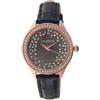 Laurens Orologio Donna LAURENS BA875-N Pelle Nero Rosè Swarovski Classico 36mm