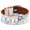 ALV By Alviero Martini Bracciale Uomo ALV By Alviero Martini ALV0040 Pelle Bianco Marrone Acciaio