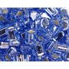 TOHO Perline giapponesi cubo argento blu navy 4mm. 100 g.