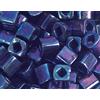 TOHO Perline giapponesi cubo metallico blu multicolore 4 mm. 100 g.