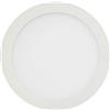 SeKi Faretto LED da incasso - 12 W - bianco caldo (~ 3000 K); rotondo da incasso piatto bianco