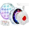Qoolife 4" 20LED Magnetic Submersible LED Light - Accoppiamento con telecomando,