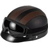 Harley Casco vintage in pelle scamosciata da uomo e da donna, casco leggero da bici ...