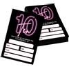 Utaqer Biglietti di invito per 10° compleanno, 10,2 x 15,2 cm, con buste, set da 20, rosa fluo, forniture per feste di compleanno per ragazzi, ragazze, bambini o adolescenti, inviti per feste di buon