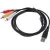 Cavo jack da 1,5 m usb a 3 rca av per cavo audio video rca USB di loto