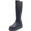 Nero Giardini NeroGiardini I618113D Guanto Col. Nero Stivali per Donna in pelle nera con zeppa