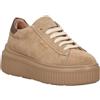 JANET&JANET - Sneakers beige in camoscio