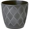Form-Plastic Vaso da fiori antracite 15,4x17 cm con sottovaso