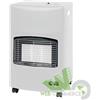 STUFA AD INFRAROSSI MOBILE CON RUOTE BOMBOLA GAS GPL 54-216 m3 BIANCO PORTATILE