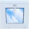 Finestra in PVC bianco, basculante, 50x50, nuova, 500x500, doppio vetro, bascula