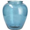 H&H Vaso in vetro riciclato a forma di orcio, azzurro, 28 h cm