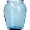 H&H Vaso in vetro riciclato a forma di orcio, azzurro, 18 h cm