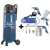 SCHEPPACH Compressore Scheppach hc51v aria verticale 50 lt litri + kit accessori 8 pz