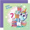 Stuff4 Biglietto di auguri per 7° compleanno ragazza biglietto di compleanno mag