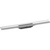 hansgrohe RainDrain Flex - set di canalina doccia accorciabile, canale di drenaggio 700 mm, scarico a pavimento per montaggio filo muro, acciaio inox spazzolato