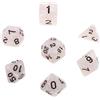 Set Dadi Poliedrici D4 D6 D8 D10 D12 D20 Per Puntelli TRPG DND Pearl Grain