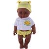 30 Cm Real Life Newborn Doll Vinile Neonato Africano In Vestiti