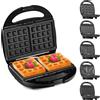 LEHMANN Sandwich maker Multifunzione 5 in 1 - Set di 5 Piastre Removibili - Pias