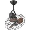 FARO Ventilatore da Soffitto con Interruttore a Parete Keiki Braun 43 CM Senza Luce
