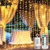 TENDA LUMINOSA 3MX3M 300 LED ESTERNO BATTERIA DECORAZIONE NATALIZIA LUCI
