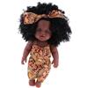 12inch Reborn African American Baby Girl Doll Vinyl Bambola Del Bambino Neonato