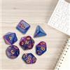 7x Dadi Acrilici Bar Giocattoli D4 D8 D10 D12 D20 per Giochi di Carte MTG