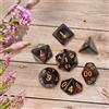 7x Dadi Acrilici Bar Giocattoli D4 D8 D10 D12 D20 per Giochi di Carte MTG