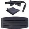 China Gioberti Men's Adjustable Satin And Paisley Cummerbund Set With Formal Bow Tie a
