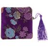Borsa vintage Guzheng in broccato di seta cinese con decorazione a nappina.