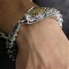 Dragon Scale Bracciale Bangle Link Chain Braccialetti a maglia in rame fatti