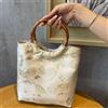Borsa Con Manico In Bambù, Elegante Borsetta Cinese Dal Design Vintage Con