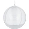 INNSPIRO Palla plastica trasparente per appendere 2 parti diametro 8 cm.