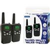 Lexibook Walkie-Talkie da 8 km, Suono Digitale, Gioco di Comunicazione Indoor e Outdoor, Clip da Cintura, Nero, TW58LXB