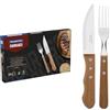 Tramontina Set di Posate Dynamic Acciaio Inox e Legno 12 Pezzi