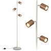 Briloner Lampada da terra LED, con interruttore a pedale, max. 9 W | lampada da soggiorno, lampada da camera da letto, lampada da lettura, piantana, grigio caldo, faretti orientabili, LED