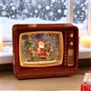 Lanterna Musicale Natalizia Globo di Neve Decorativa a Forma di TV Pupazzo di