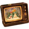 Lanterna Musicale Natalizia Globo di Neve Decorativa a Forma di TV Pupazzo di