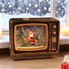 Lanterna Musicale Natalizia Globo di Neve Decorativa a Forma di TV Pupazzo di