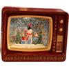 Lanterna Musicale Natalizia Globo di Neve Decorativa a Forma di TV Pupazzo di