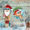 Grande Statuetta di Babbo Natale in Legno Da 38 Cm, Bambola Schiaccianoci,