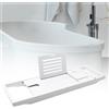 Expandable Bathtub Tray Bath Caddy Tray For Tub Holds Book,Phone, Drinks,Soap