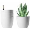T4U T4Uvaso bianco 15 cm con sistema di autoirrigazione e indicatore del livello