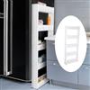 Carrello Portaoggetti Sottile con Ripiani, Carrello con Ruote per Bagno,