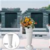 Confezione Da 2 Vasi per Cimiteri con Palo E Base in Plastica Vaso per Cimiteri