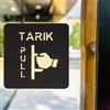 Porte Push Pull Signs Fun Restroom Sign Cartelli per porte laterali per