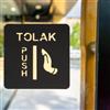 Porte Push Pull Signs Fun Restroom Sign Cartelli per porte laterali per