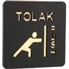 Porte Push Pull Signs Fun Restroom Sign Cartelli per porte laterali per