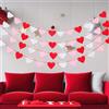 Ghirlanda di Cuori Da 8 Pezzi, Striscione di Cuori in Feltro, Tenda a Cuori per